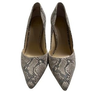 Vince Camuto Women Snake Print Pointed Toe Stiletto Heels Shoes 9.5M